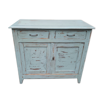 Buffet parisien patine bleue " perche"