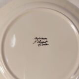 Set of 4 plates in St Clément Barbotine - Majolica - Fruits