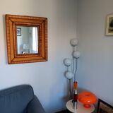 Miroir mural en rotin, osier et bois