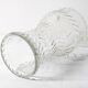 Vintage Rare Clear Hand Pressed Glass Flower Vase / Fidenza / Italy / 1970s
