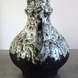 Vintage ceramic vase fat lava West Germany
