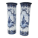 Pair of Delft vases with blue marine decoration