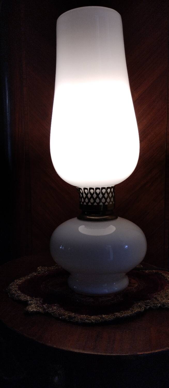Vintage retro opaline lamp