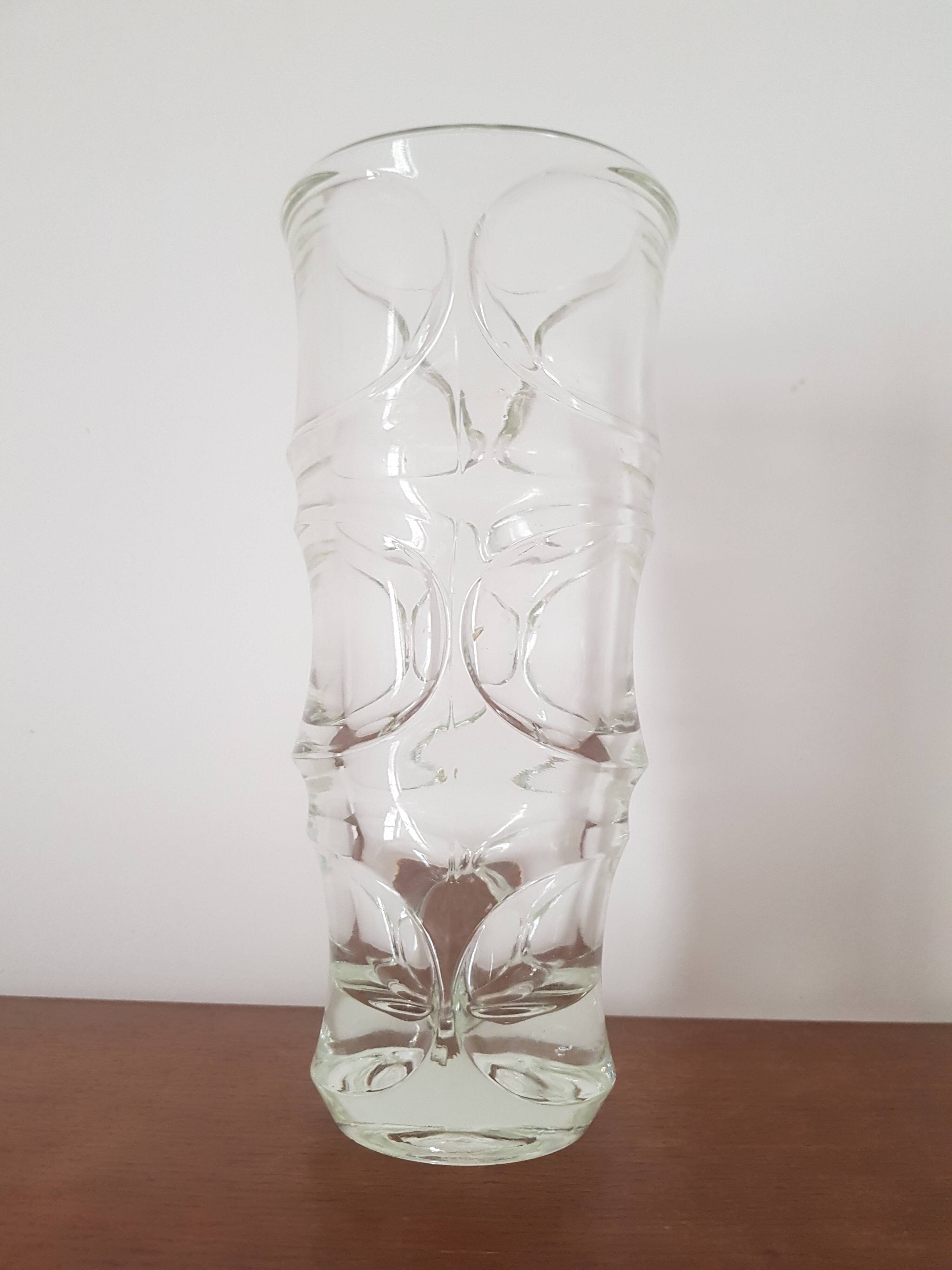 70s molded glass vase