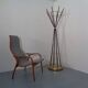 Italian Copper & Steel Tubular Coat Rack, 1950s