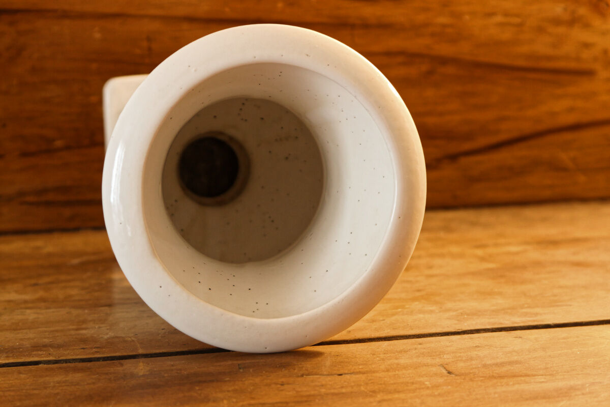 Ancient Medici vase in white porcelain
