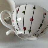 Set of 5 vintage Schramberg mugs – “Sonja” design, 1950s