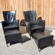 Pair of armchairs with footstool montis, 1980s