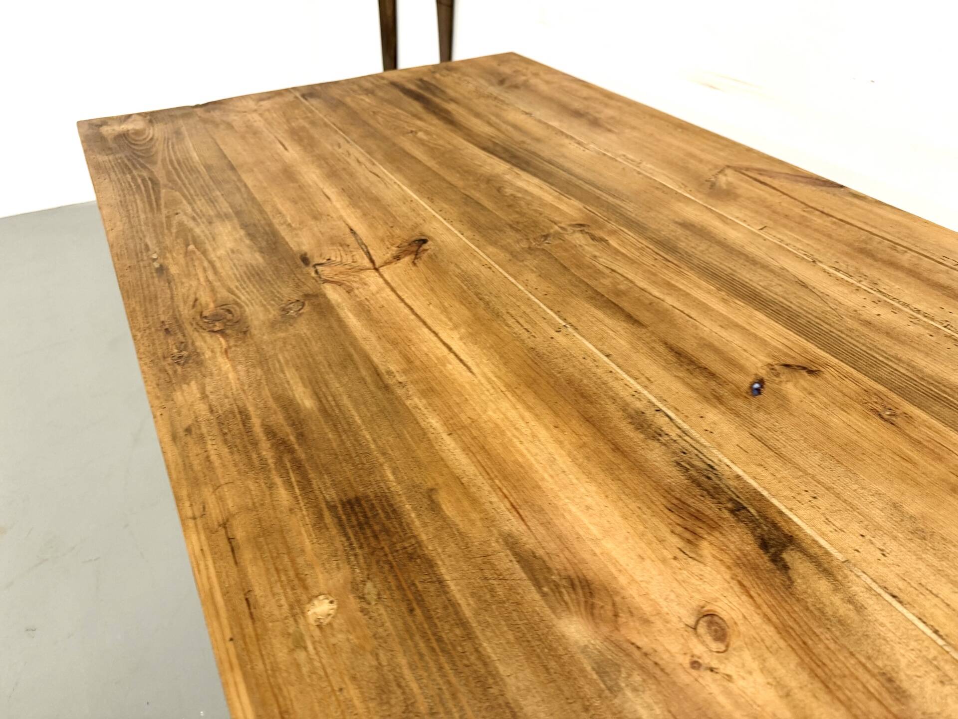 Table de Ferme "Meuble de Métier" en Pin – 8 Tiroirs (L221 cm)