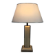 Table Lamp in Travertine and Gold Chrome, French Work, circa 1970