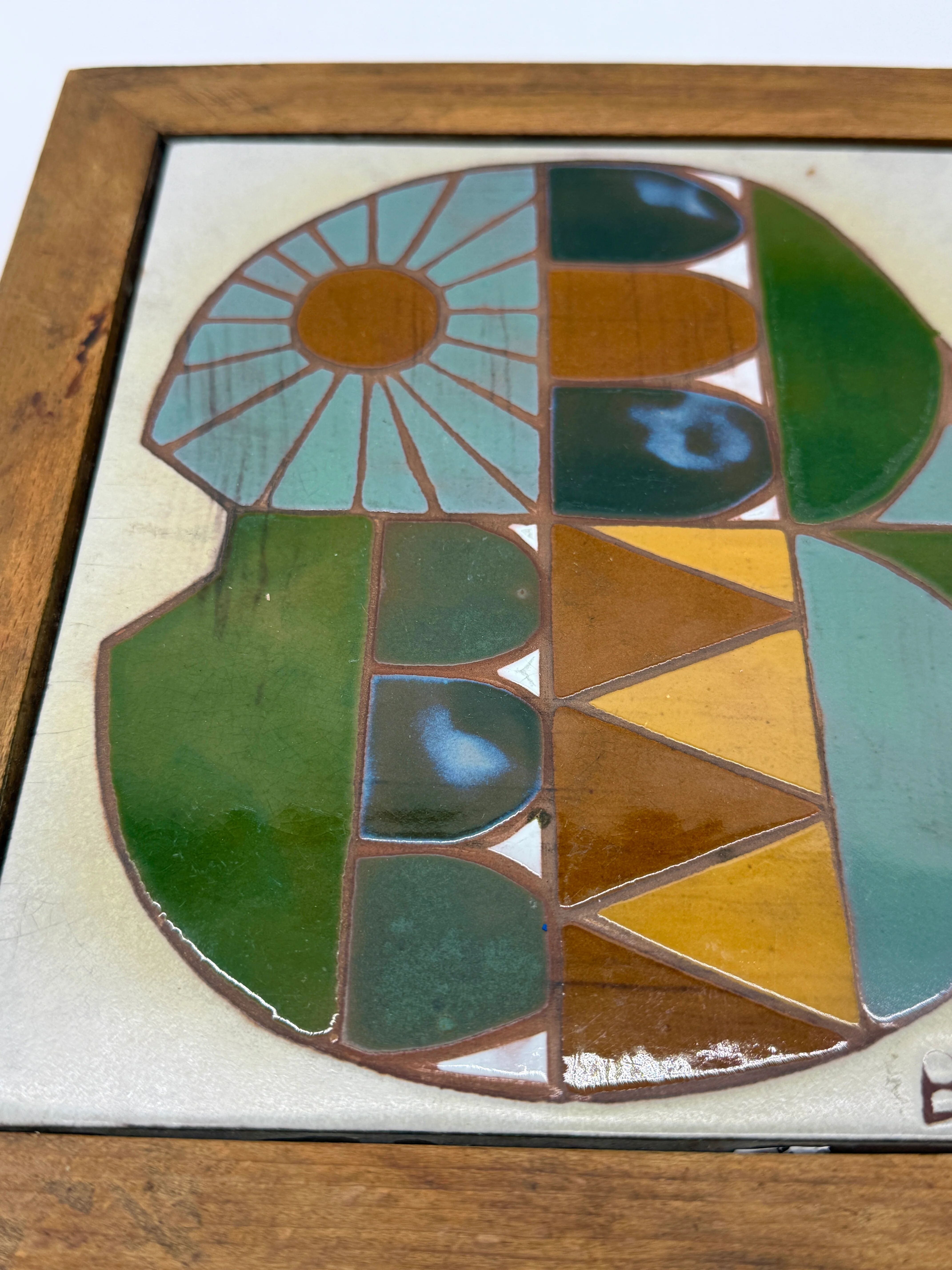 Céramique murale « poisson » signée Beauregard, 1960