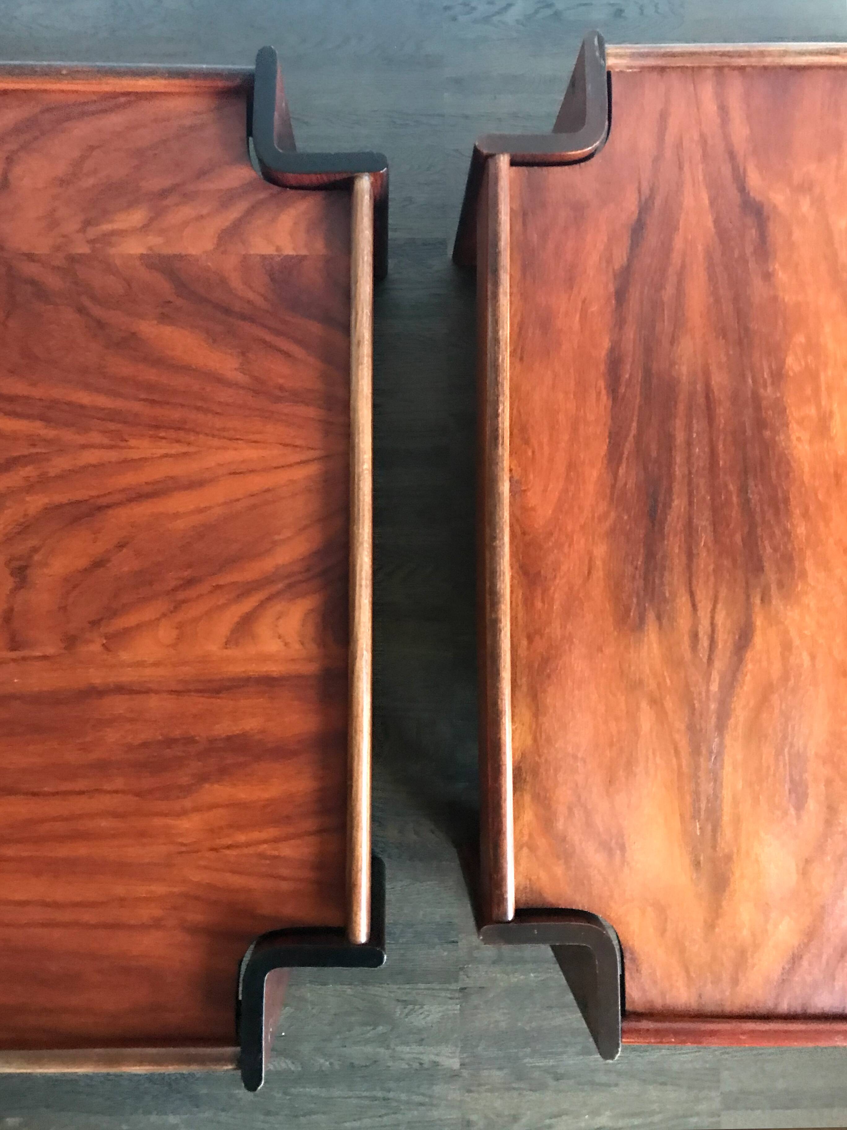 Italian rosewood coffe tables Zelda model design Sergio Asti for Poltronova, 1962