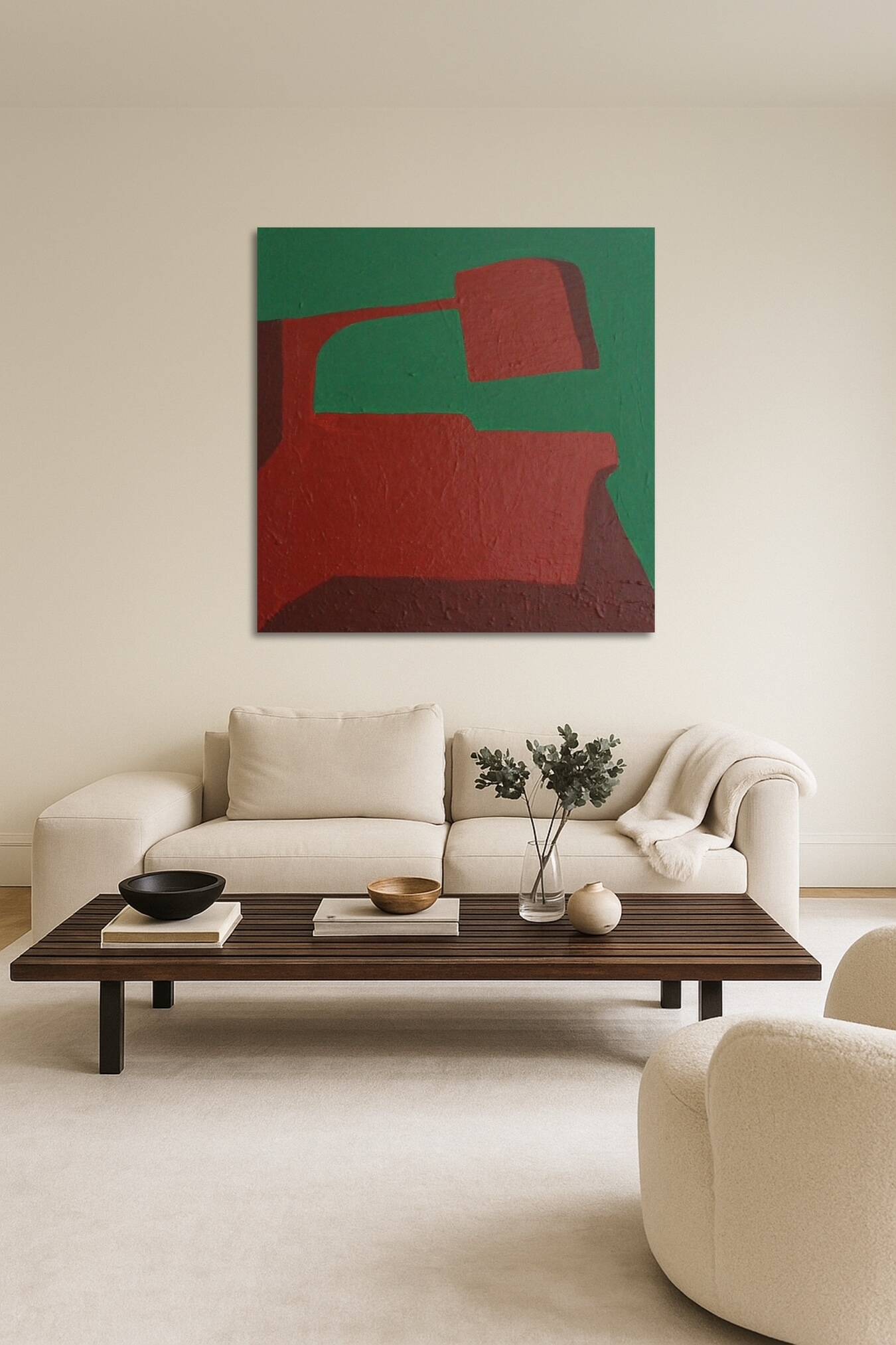 Abstract minimalist "green balance"