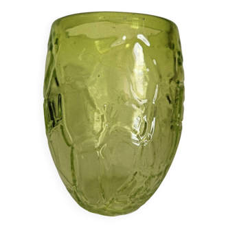 Vase Val saint lambert Studio Cristal, décor en relief