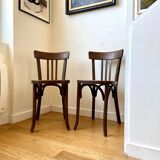 2 Baumann bistro chairs in dark wood