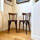 2 chaises bistrot Baumann en bois foncé