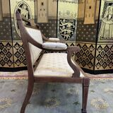 Louis XVI style marquetry bench