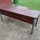 Vintage school desk coffee table with chests