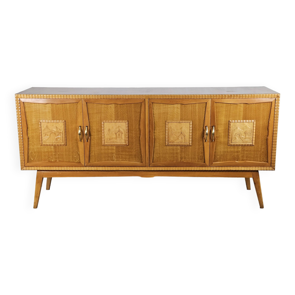 Support De Buffet En Bois D'Érable APS 13965 – Dimensions 45x34x26 Cm, Pour Meuble De Salle à Manger