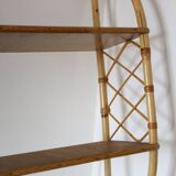 Rattan wall shelf