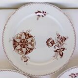 4 flat plates from Sarreguemines, Danish model 210401.