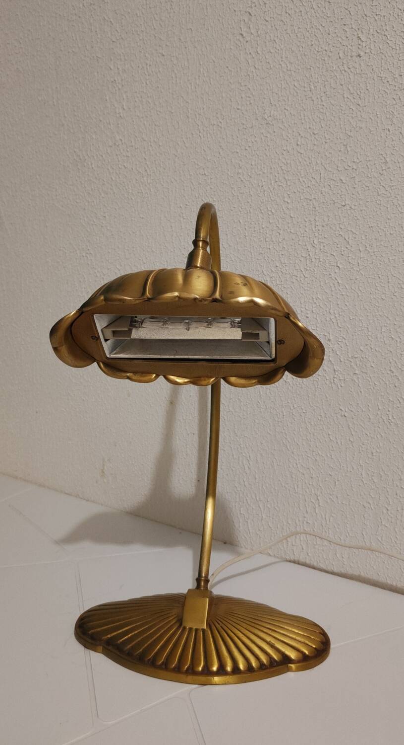 Magnificent bronze lamp by Lucas Rambouillet stone