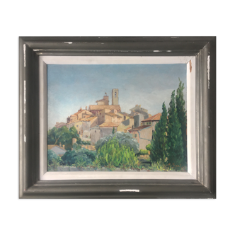"Saint Paul de Vence" view of the sunny village by H. Pozzi