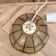 Suspension en nacre « Arlequin » vert