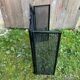Fireplace screen black metal perforated sheet 3 vintage leaves