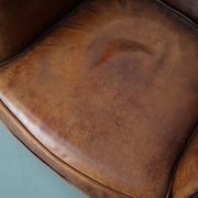 Vintage Dutch cognac coloured leather club chair, set of 2