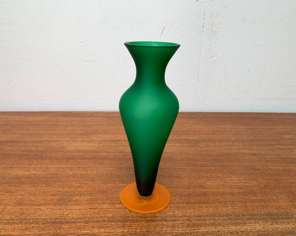 Glass vase from the Italian Satinato series attributed to Carlo Moretti, 1970s.