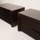 Pair of African rosewood and brass bedside tables for Fratelli Turri