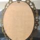 Ancien miroir ovale de style Baroque, Rococo en régule doré
