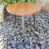 Round wooden coffee table