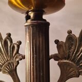Bronze lamp and brass Art Nouveau