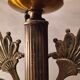 Bronze lamp and brass Art Nouveau