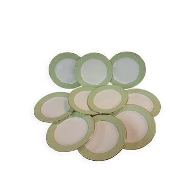 12 antique L'Amandinoise dinner plates