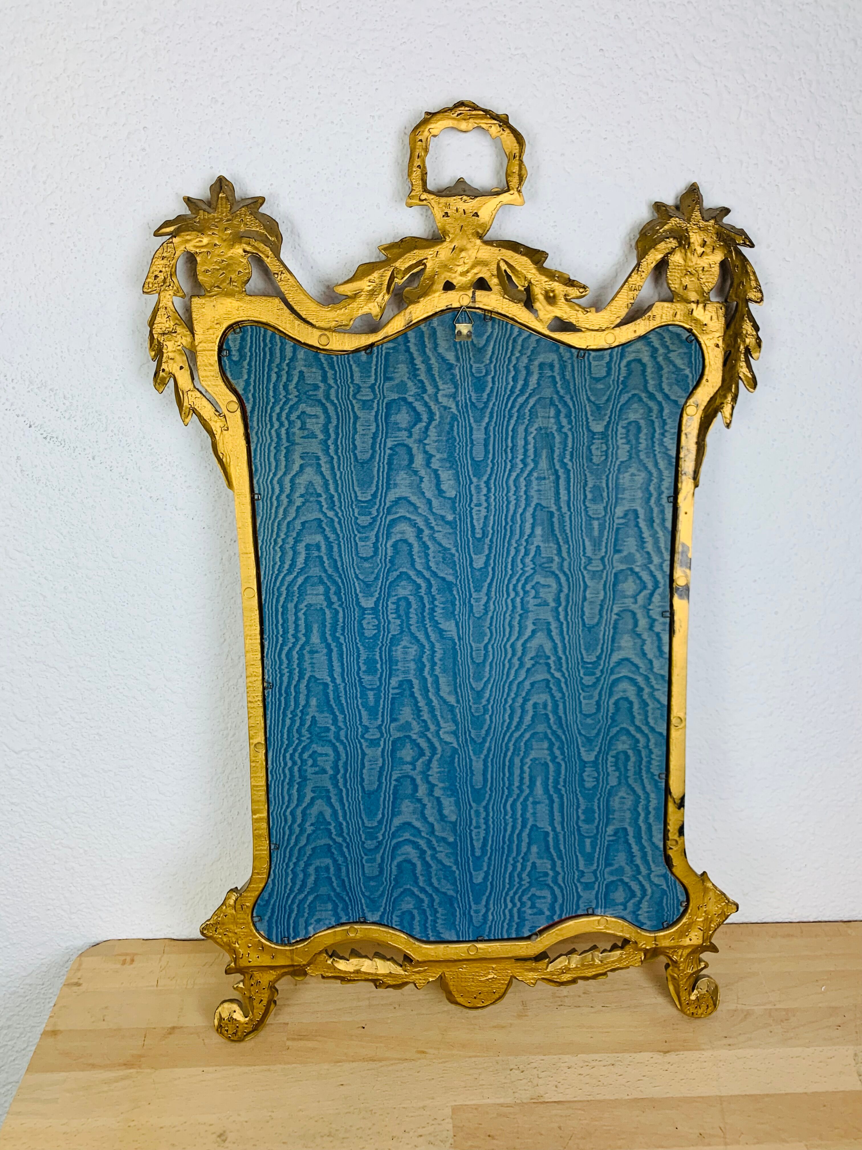 Golden mirror classic style 60s italy resin