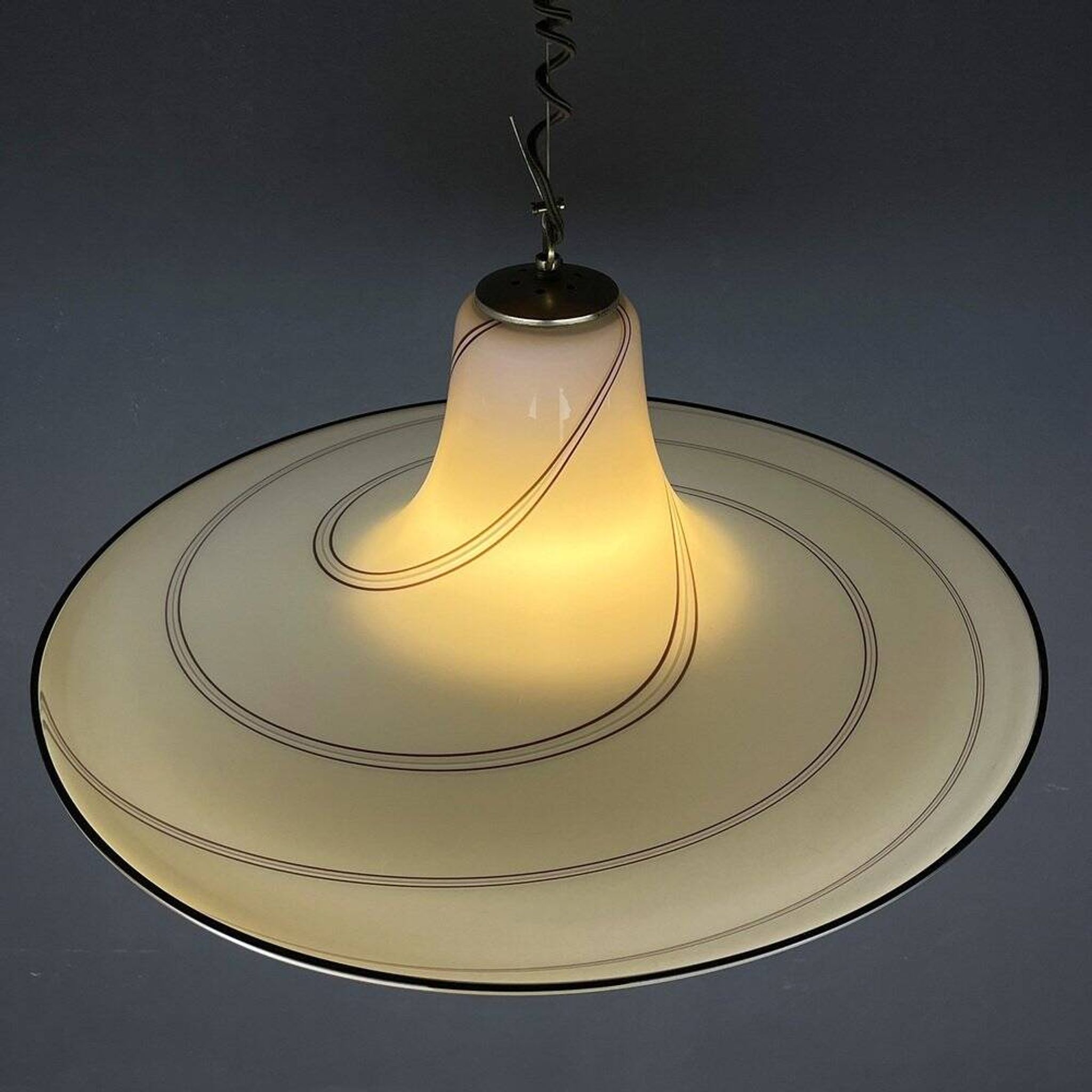 Beige Murano glass pendant, Italy, 1970s