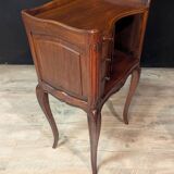 Pair of Louis XV style walnut bedside tables, right and left