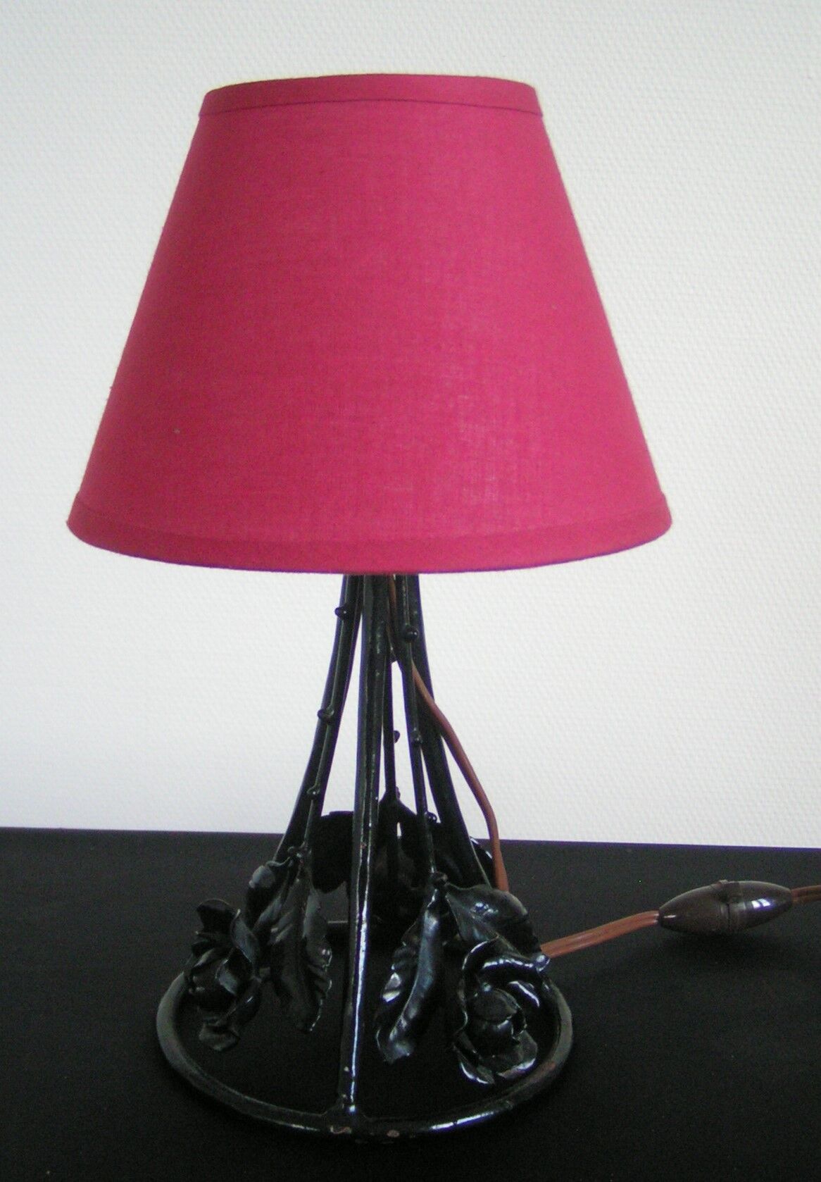 Art deco wrought iron lamp