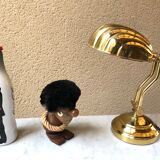 Vintage shell bedside lamp design 80 brass solid