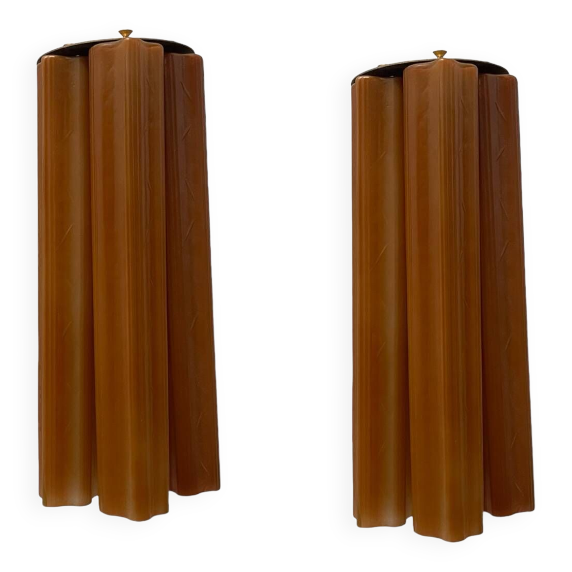 Glass tube sconces set of 2