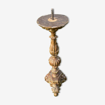 Candlestick in gilded wood 19th century