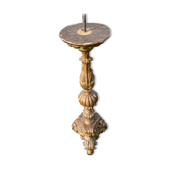 Candlestick in gilded wood 19th century