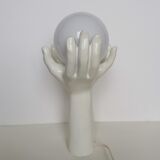 Lamp hands globe opaline