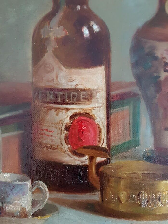 Still life oil painting ABEL LETOMBE 1913 41x33 cm
