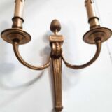 Pair of Louis XVI style bronze wall lights