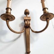 Paire d'appliques en bronze style Louis XVI