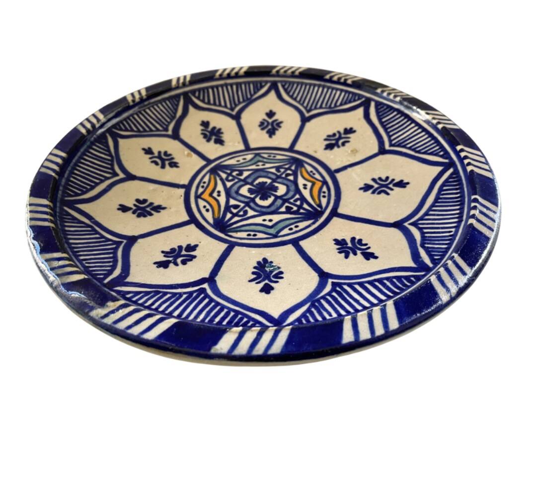 Cobalt blue Moroccan plate